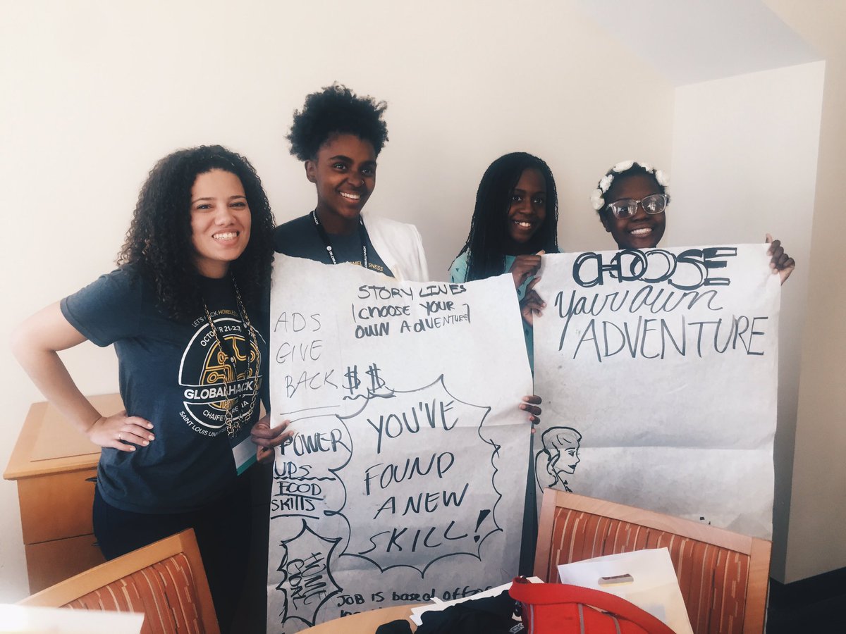 createaLOOP's tweet photo. Our kid LOOOVED @globalhackHQ! They came up with new ideas and built apps to improve the lives of homeless in St. Louis! #NeededNotNeedy https://t.co/n8NYj1PXOr