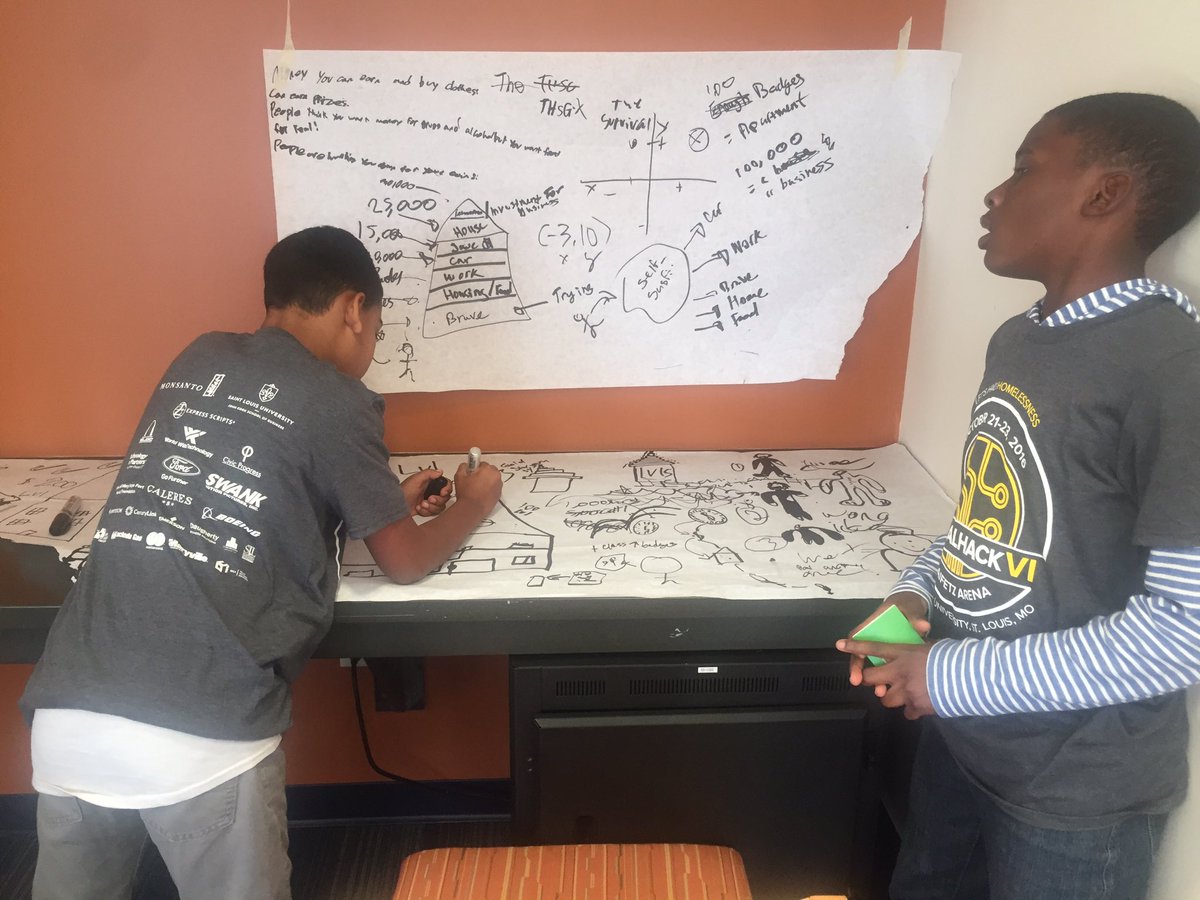 createaLOOP's tweet photo. Our kid LOOOVED @globalhackHQ! They came up with new ideas and built apps to improve the lives of homeless in St. Louis! #NeededNotNeedy https://t.co/n8NYj1PXOr