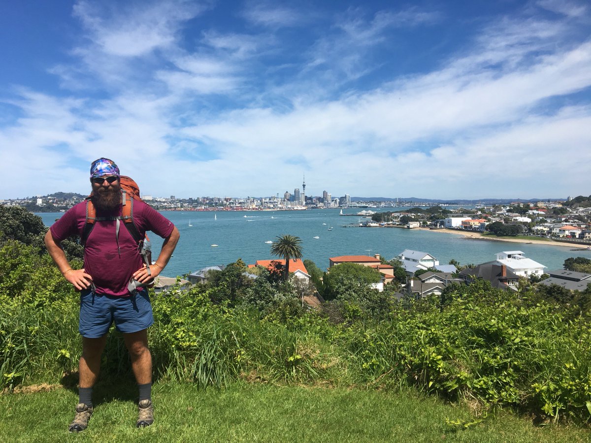 BehindBullets's tweet photo. That would be Auckland.  360 miles and counting.  Beers tonight, rest day tomorrow, then heading south.  To be in the city feels wrong... https://t.co/n33b9JWm2R