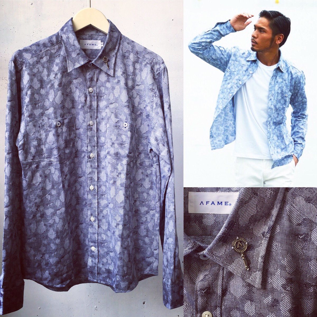 DazzleDrucker's tweet photo. 本日は21時まで営業してます(´▽`)
#AFAME デニム調レオパードシャツ ¥12,960(税込)入荷しました☆
#ヒョウ柄 #fukuoka #博多区 #住吉 #セレクトショップ #dazzledrucker #fashion #シャツ https://t.co/xUkMyU8Fly
