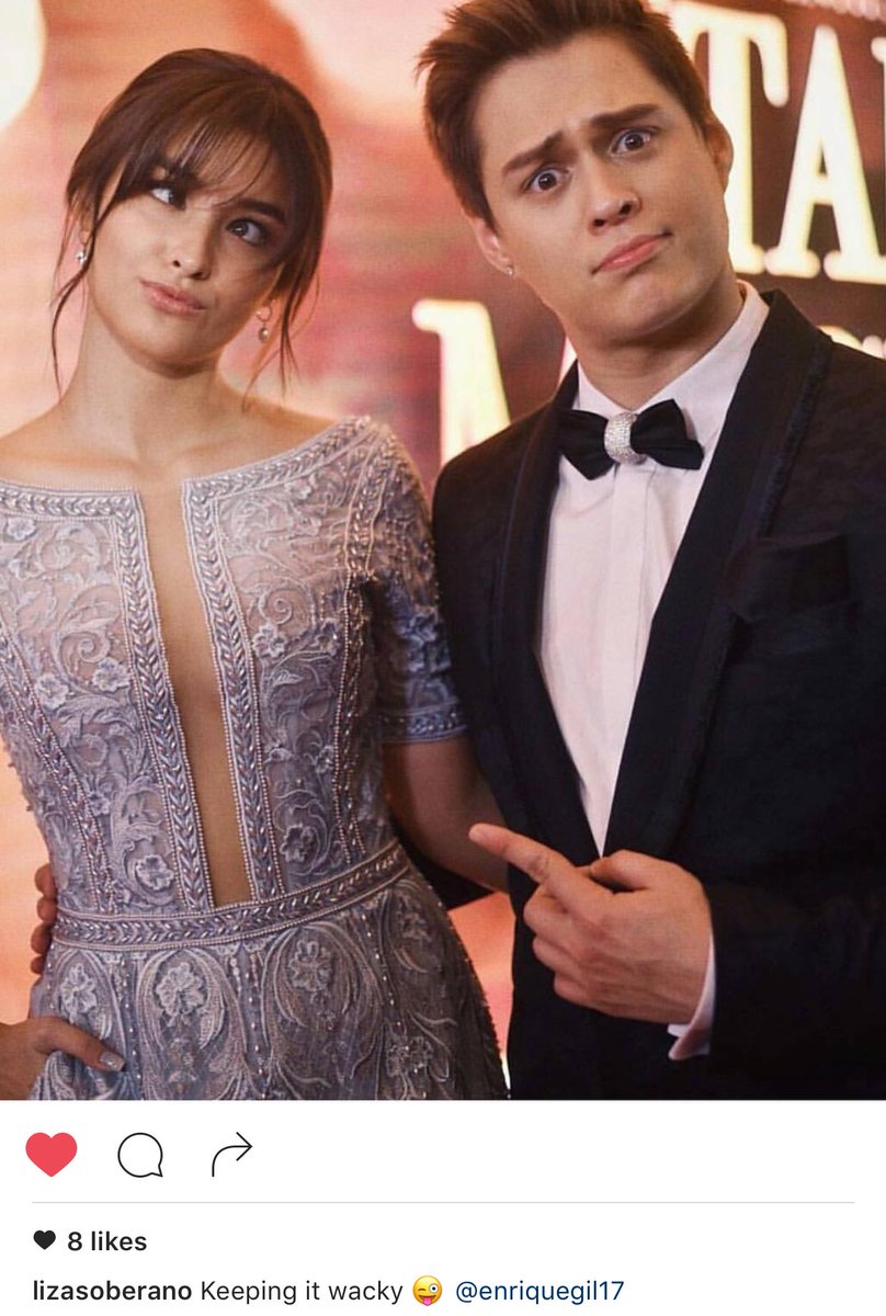 LIZQUENfinity's tweet photo. So alam na? #TeamWacky tayo. Chas. Ang cute niyo 😭 mahal namin kayooo 🐒❤️ @lizasoberano @itsenriquegil https://t.co/5hrpndryID