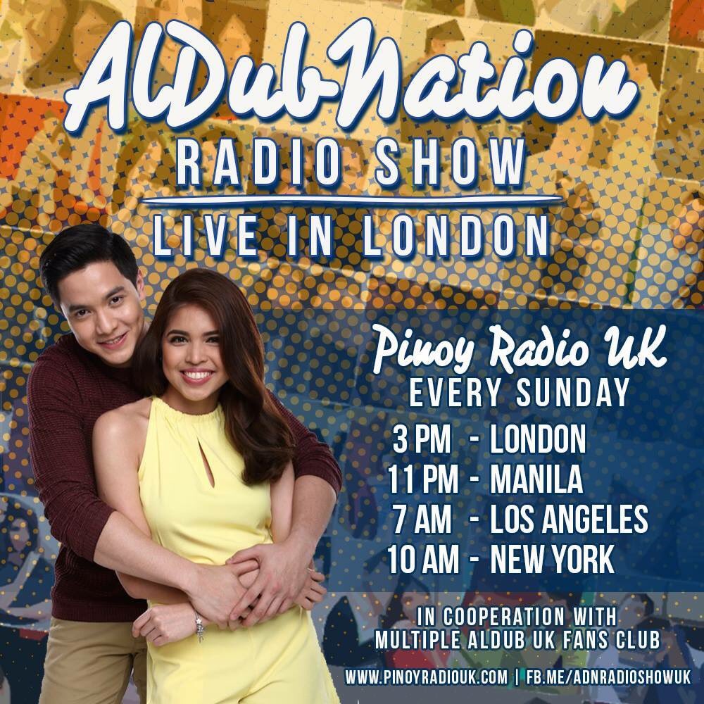 angelryan3510's tweet photo. Suportahan po natin ang  aldub nation radio show 
Sa pinoy radio UK
Pls tune in at https://t.co/XqbQ4Ck5zU  
#MrAndMrsRichardsOnSPS https://t.co/RoHOxLBRnW