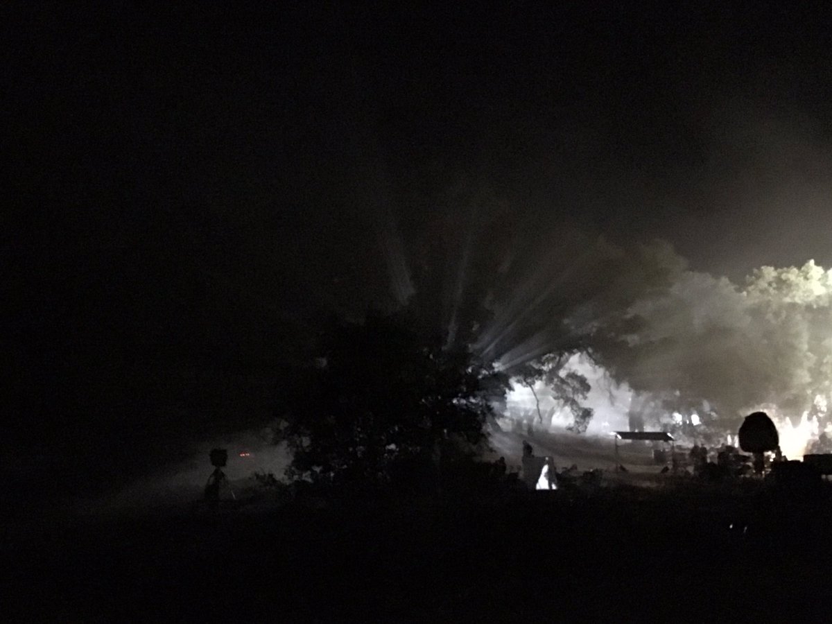 lindenashby's tweet photo. When we light the forest, we LIGHT THE FOREST! @MTVteenwolf night shoots. https://t.co/C9V3c78hiS