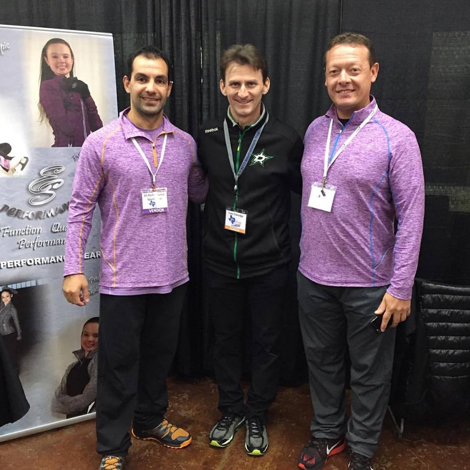 It was a great honor to have <a href="/toddeldredge/">Todd Eldredge ⛸️</a> at our booth! We are very proud to provide such a great champion with our newest men apparel