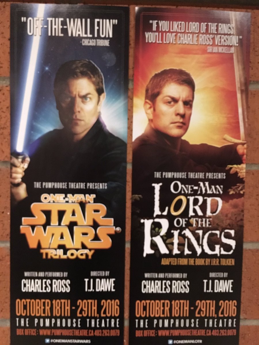 RajBhardwajMD's tweet photo. Had a fun day of nerd activity: #onemanstarwars AND #onemanlotr today @charlie__ross puts on a great show! Highly recommended #yyc https://t.co/CGJzBCDhSp