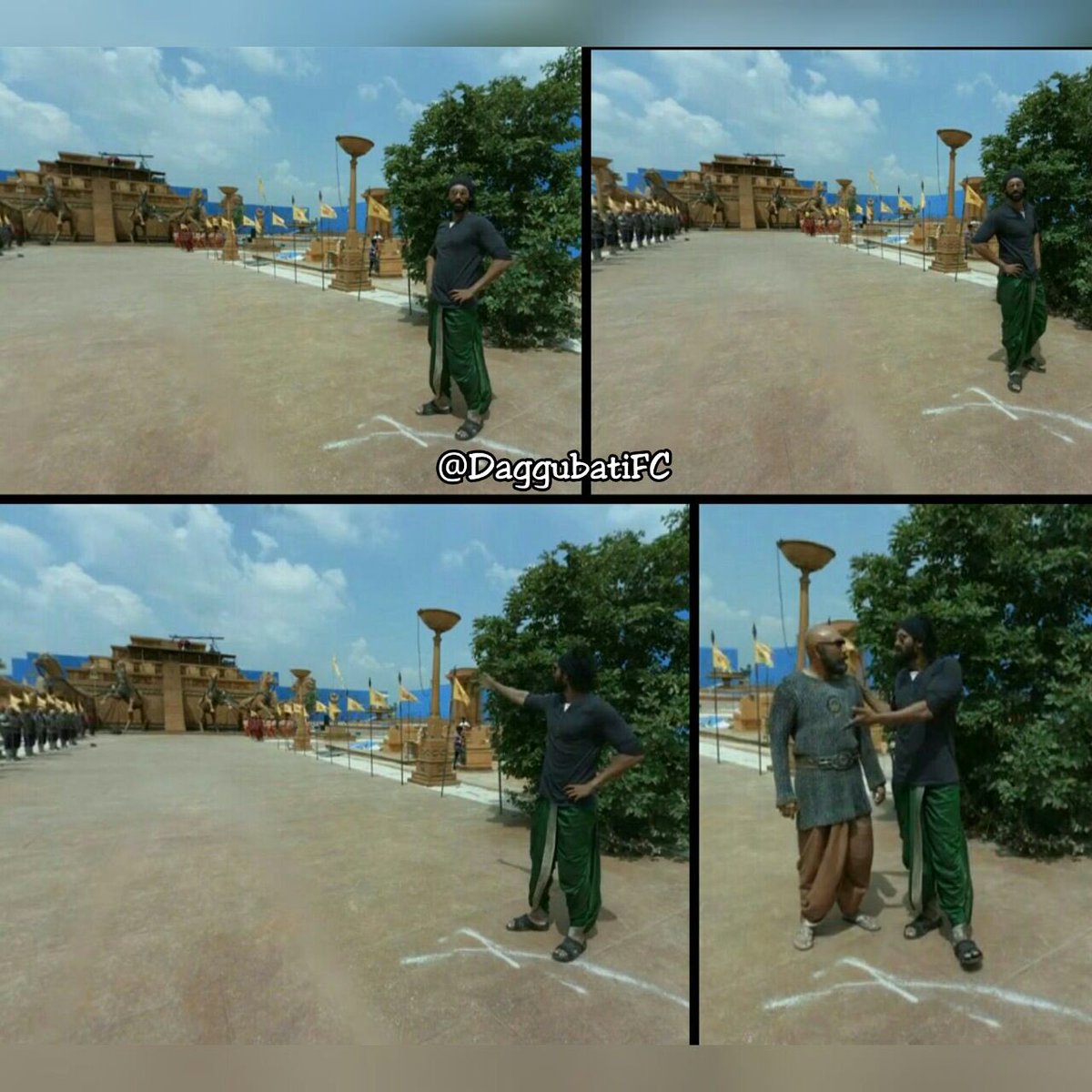 daggubatifc's tweet photo. And here is our Bhallaladeva in Mahishmati!😍watch the full Making video --> https://t.co/Qv83u1qN54 #HappyVR @RanaDaggubati @Baahubalimovie https://t.co/VZT0w6I7Sl