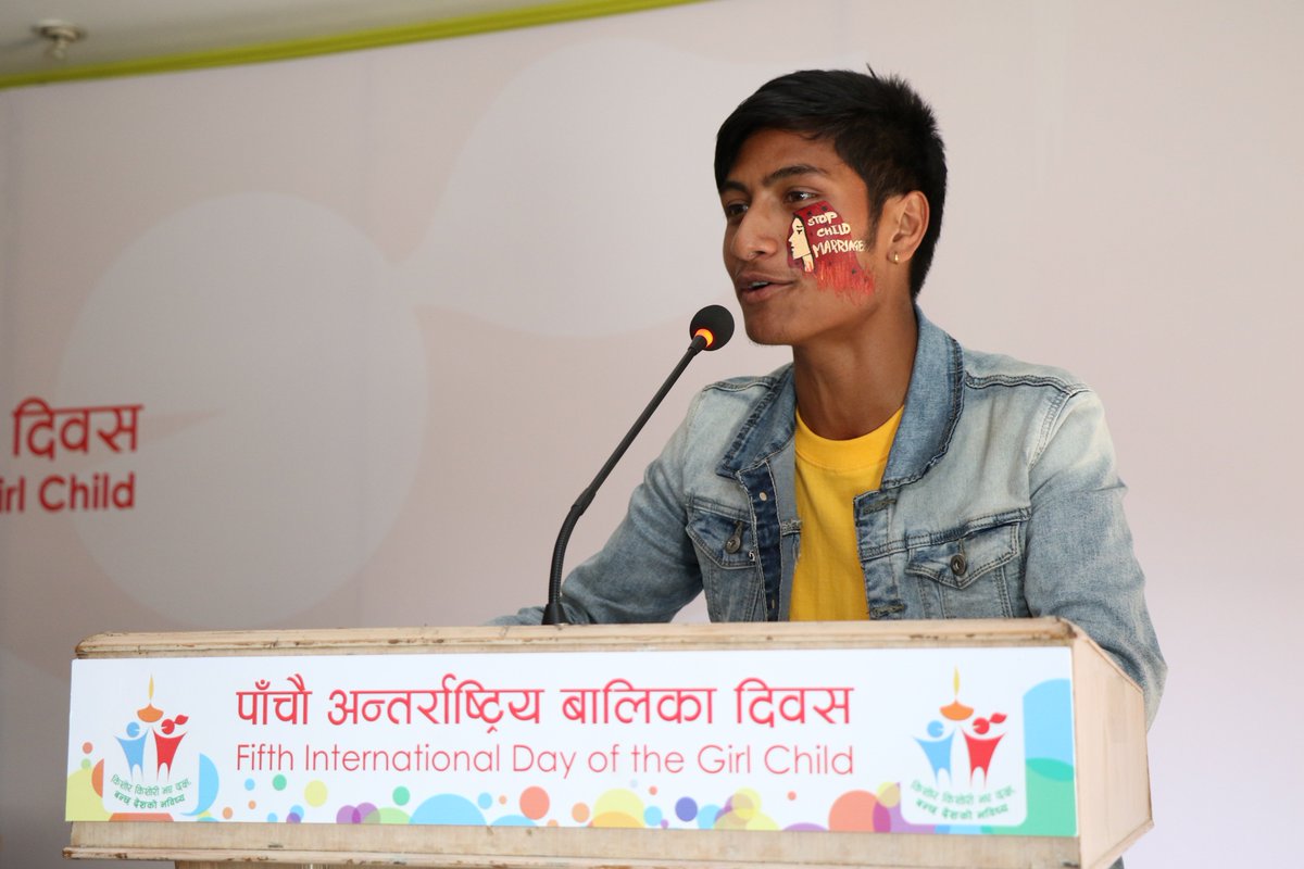 IdgcNepal2016's tweet photo. Stop Child Marriage
#IDGCNepal2016 #Day2 #NepalGirlSummit https://t.co/xvAIVLXVh9