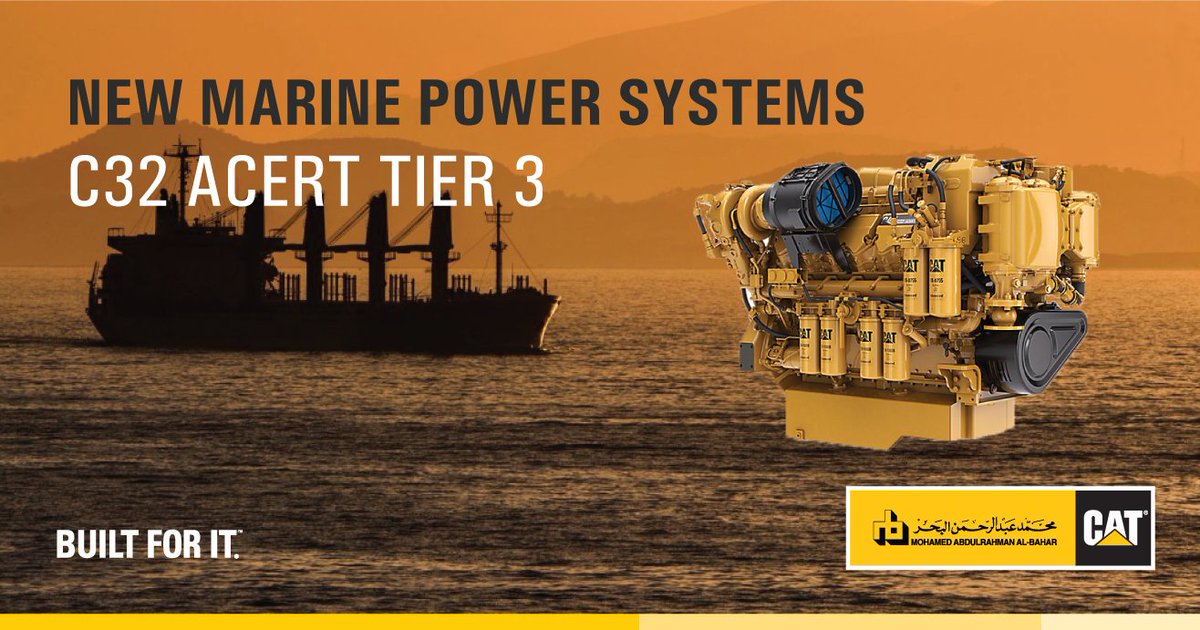 AlBahar_Cat's tweet photo. Proven engine operating history and performance - The C-32 ACERT Tier 3 #propulsionengine #CATMarine #MarineEngine https://t.co/YGHe4WzT6y https://t.co/13pwVh76bl