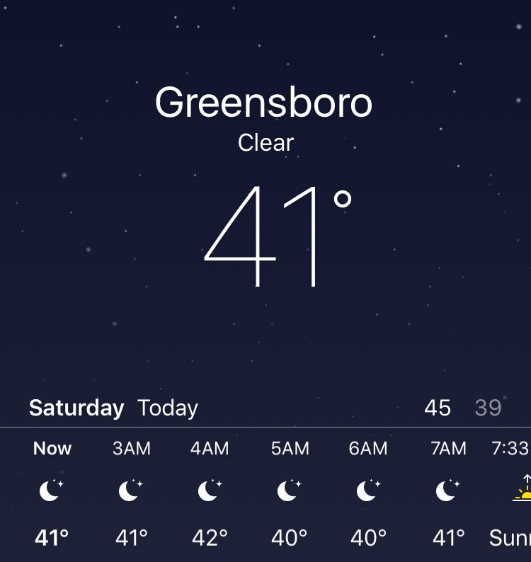 squillymacc's tweet photo. We bout 10 degrees from freezing here and I couldn't ❤️ It more #nctriad #fallfinally https://t.co/SABGEIOm4g
