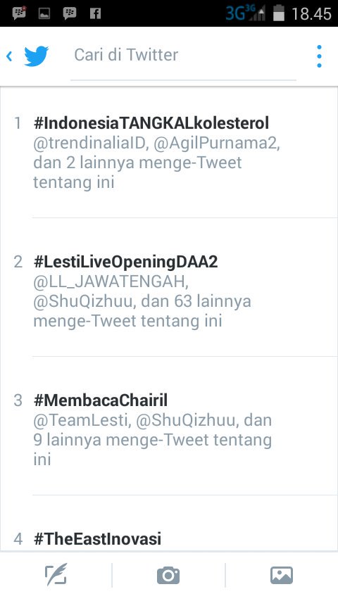 Di trend twittet juga 
#LestiLiveOpeningDAA2
