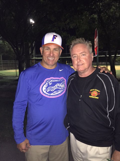 Coach Marty and Coach Walton after the UF v FSU Game last night at Rising Stars