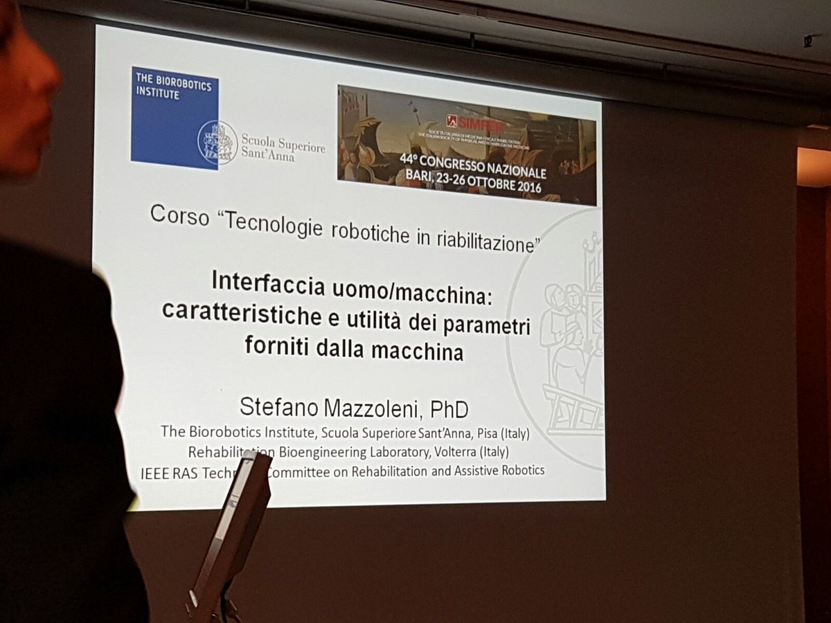 s_mazzoleni's tweet photo. Human-machine interface: #robot parameters for #rehabilitation #simfer16 @SantAnnaPisa @simfer @HumanwareItalia https://t.co/3AVHYri1Fe