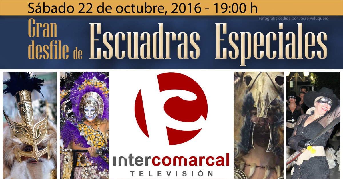 Gran Desfile de Escuadras Especiales Artefiesta en <a href="/IntercomarcalTV/">Intercomarcal Televisión</a> 
bit.ly/DESFILEENTVI
#Artefiesta16 #Villena #Morosycristianos