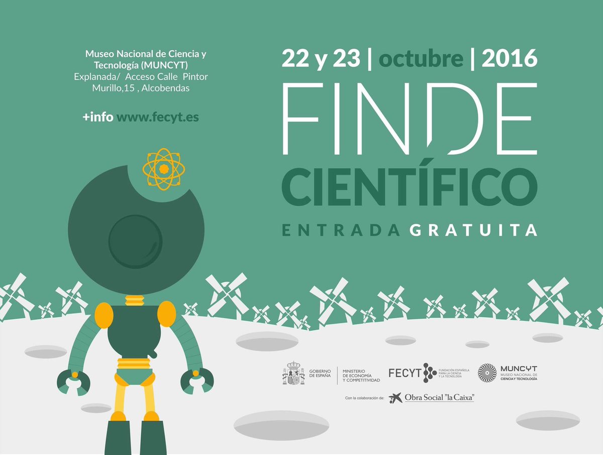 MadridEsCool's tweet photo. Aún podéis disfrutar del #FindeCientifico en el @muncyt de Alcobendas. 200 actividades. Entrada gratis @FECYT_Ciencia 👾🤖🔬🔭 #madridescool https://t.co/TszZTMhNZF