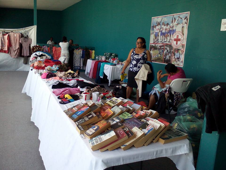 RedCrossSez's tweet photo. #SeychellesRedCross #CharitySale happening now at NSC Hall.  Your Contribution will bring smiles to those in need. #HappyPeople #humanity https://t.co/zxXAqYQjsf