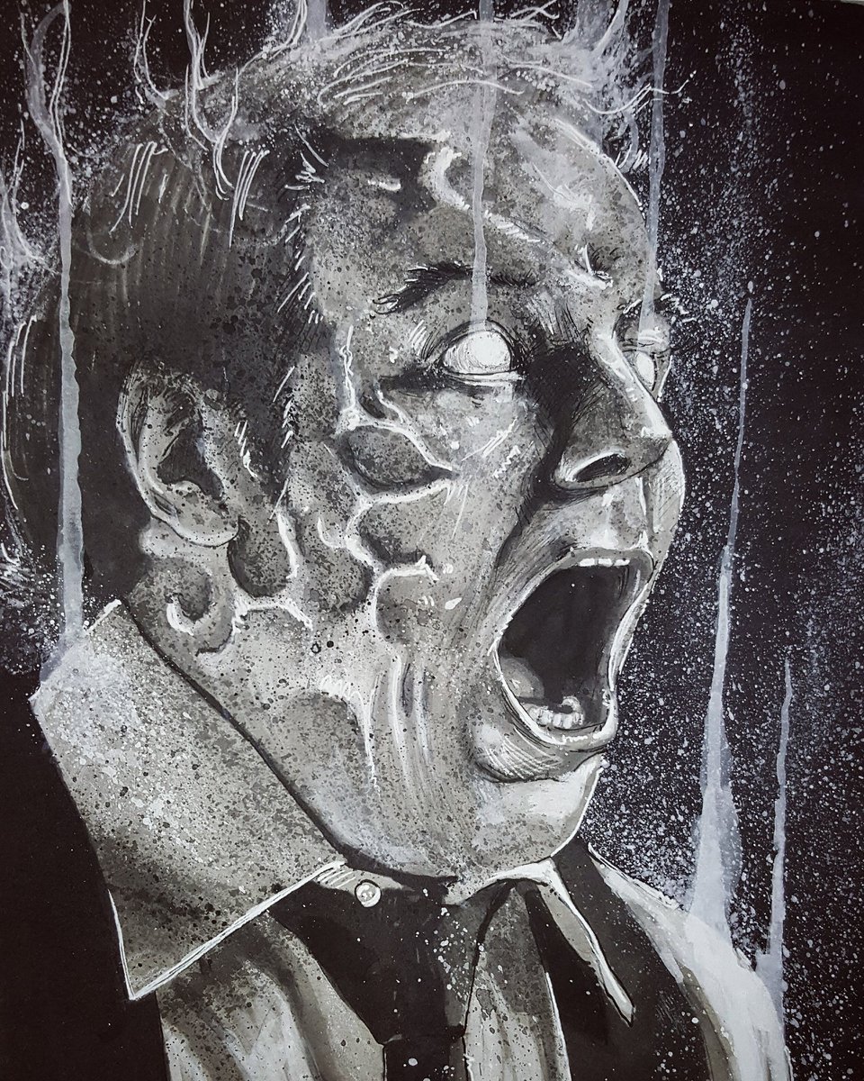 Day 22: - Darryl Revok - 
Sketches available at 
devinfrancisco.bigcartel.com/product/octobe…
#scanners #darrylrevok #davidcronenberg