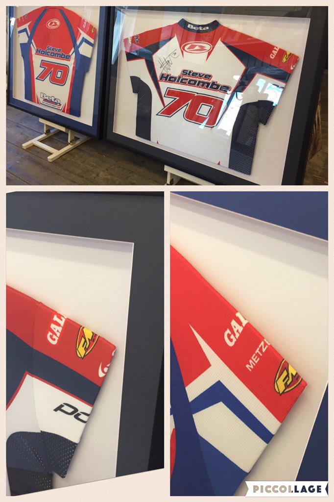 Result! Super shirts for <a href="/Steve_Holcombe_/">Steve Holcombe</a>  colour matched mounts + box framing #worldchampion #enduro #signedshirts #boxframing