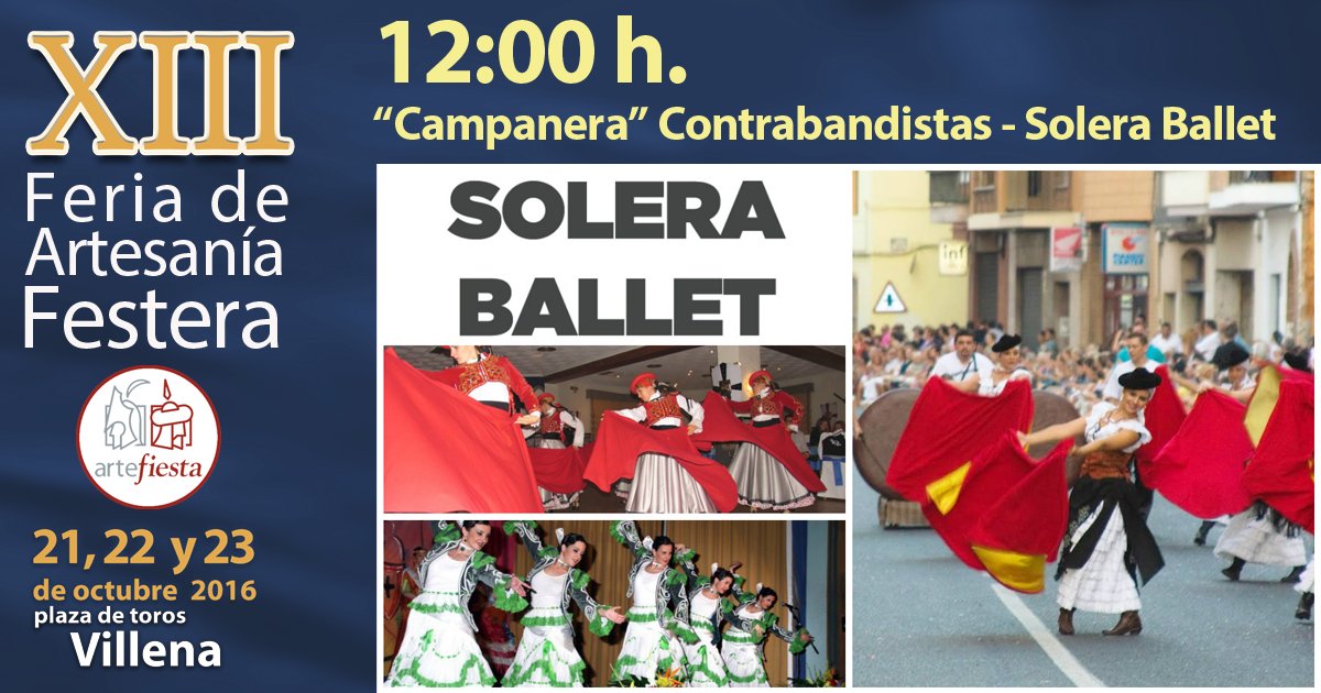 12:00 - Espectáculo “Campanera”
bit.ly/ARTEFIESTA2016…
#Artefiesta16 #Villena #Morosycristianos
<a href="/MarcaVillena/">Marca Villena</a> <a href="/TurismoVillena/">Turismo Villena</a>