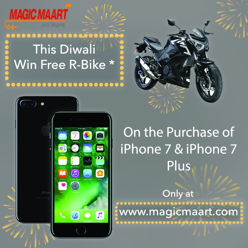 MaartMagic's tweet photo. This Diwali have a blast with a perfect blend of technology & luxury.
Log Onto :https://t.co/AuhnGIcxP4
#magicmaart #iphone #rbikes #offers https://t.co/1ZnV5Lr6JK