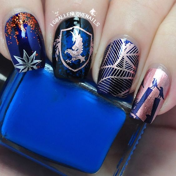 MuggleNet's tweet photo. We want nails like this for every day of #RavenclawOctober. https://t.co/6iA4YmgHZv