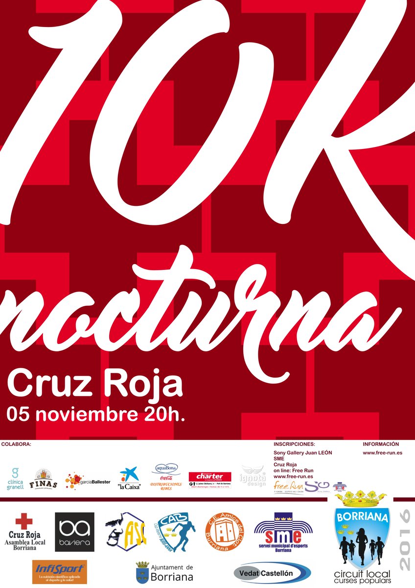 RECUERDA el próximo sábado 5 de Noviembre
Tienes una cita con el deporte participa en la 10 Km Nocturna o en la 6 Km
Te esperamos
PARTICIPA