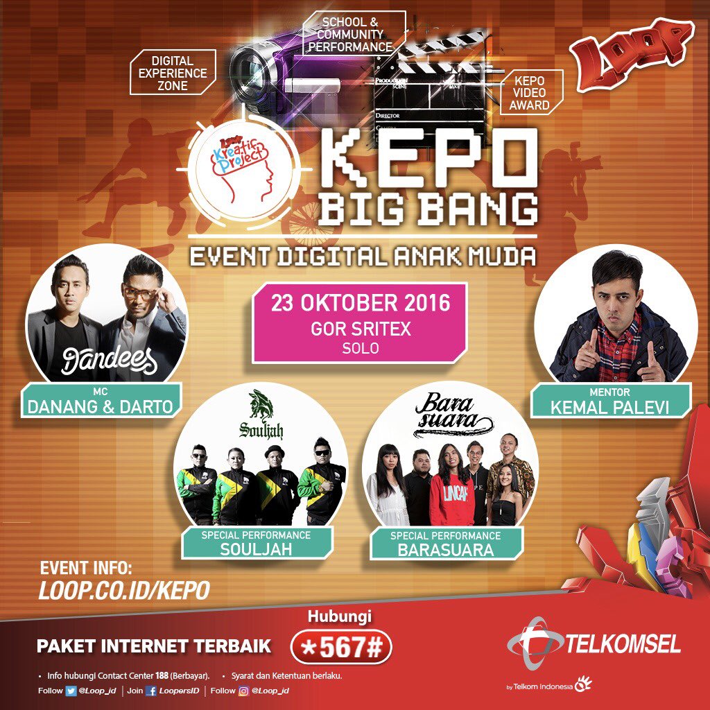 loop_slo's tweet photo. Jam 5 barasuara bakal perform di panggung loop kepo bigbang 2016 buruannn #LoopKepoSolo2016 https://t.co/fuarmhHRqE