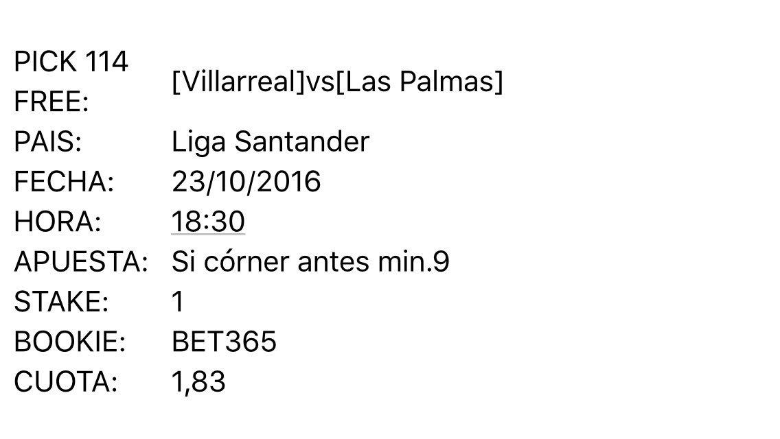 Corner_Picks's tweet photo. Vamos con este pick free para hoy. Suerte!! https://t.co/M49yyrL47B