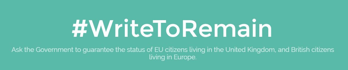 LauraRound's tweet photo. .@WeAreBrightBlue supports #writetoremain calling for Gov to guarantee rights of EU nationals in the UK and UK nationals in the EU. https://t.co/sQeJMu0m4r