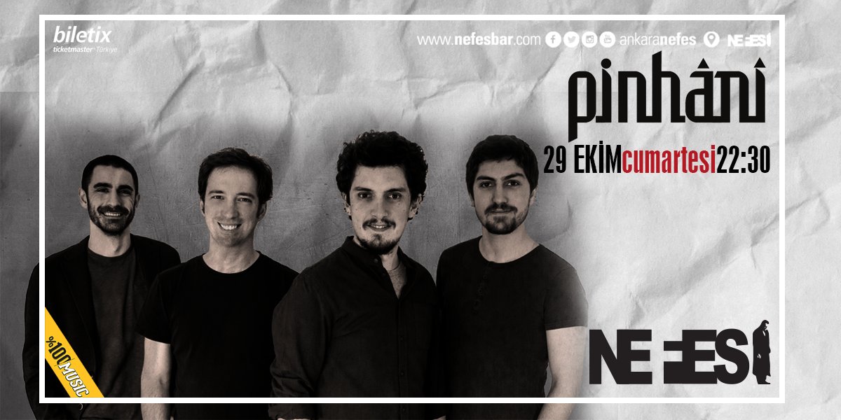Pinhani #29ekim'de <a href="/NEFESperformans/">NEFES</a> 'ta! etkinankara.com/e/15488/ <a href="/PinhaniTakip/">Pinhâni</a> #pinhanitakip #pinhani #nefes #etkinankara