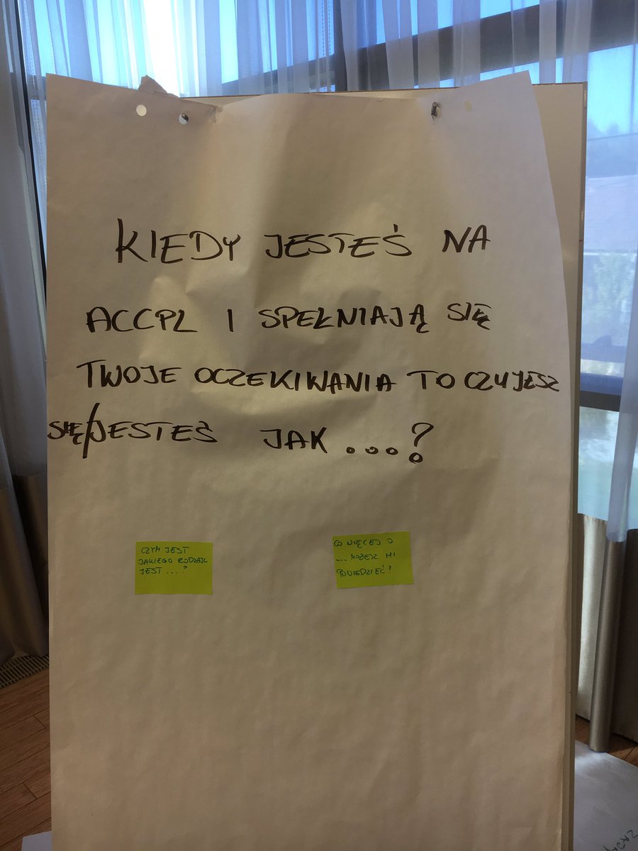 MPetlic's tweet photo. Clean Language na @AgileCoachCamp - rewelacyjna! technika facylitacji #accpl2016 https://t.co/FJjbtjYhxq