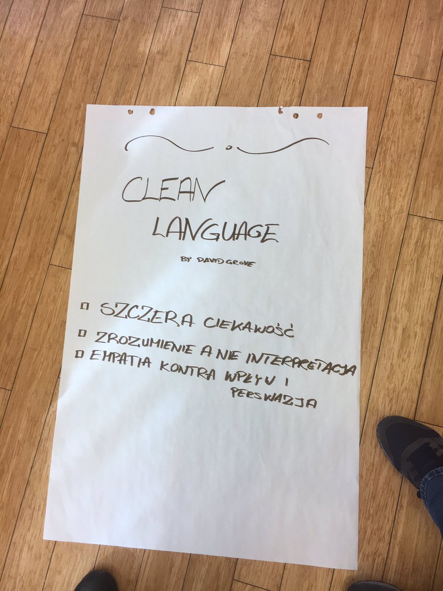 MPetlic's tweet photo. Clean Language na @AgileCoachCamp - rewelacyjna! technika facylitacji #accpl2016 https://t.co/FJjbtjYhxq