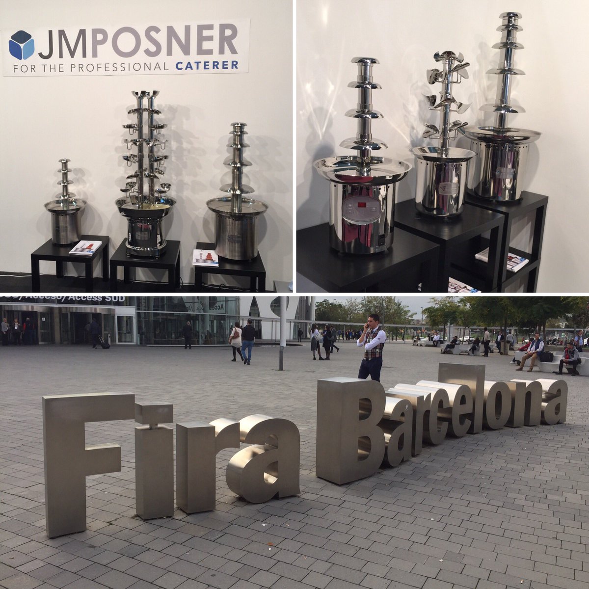 JMPosner's tweet image. We&apos;re at @Hostelcobcn in Barcelona, displaying our new #chocolatefountains #Barcelona #Hostelco16