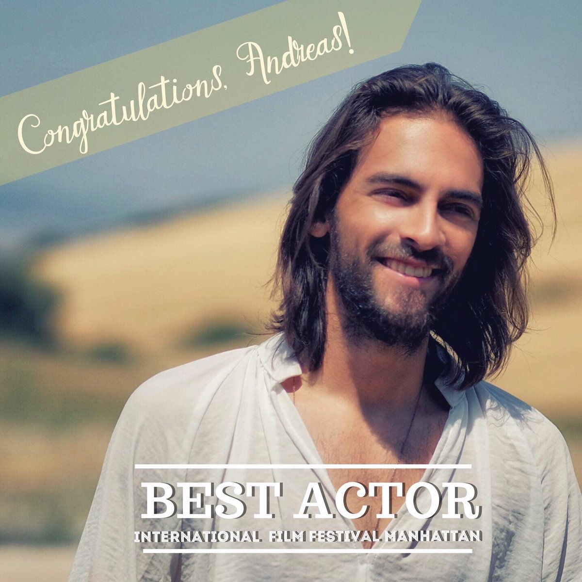 AndreasMunoz's tweet photo. #WINNER Best Actor for #IgnaciodeLoyola in the International Film Festival of #Manhattan. 
.
#IFFM2016 #International #Film #Actorslife #NYC https://t.co/Zd4m5h6JmQ
