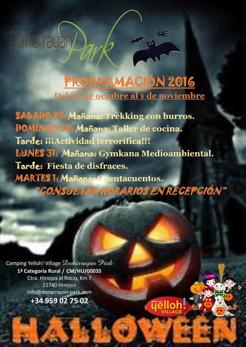 Ven a pasar Halloween con nosotros! En Doñarrayan Park la diversión está asegurada!