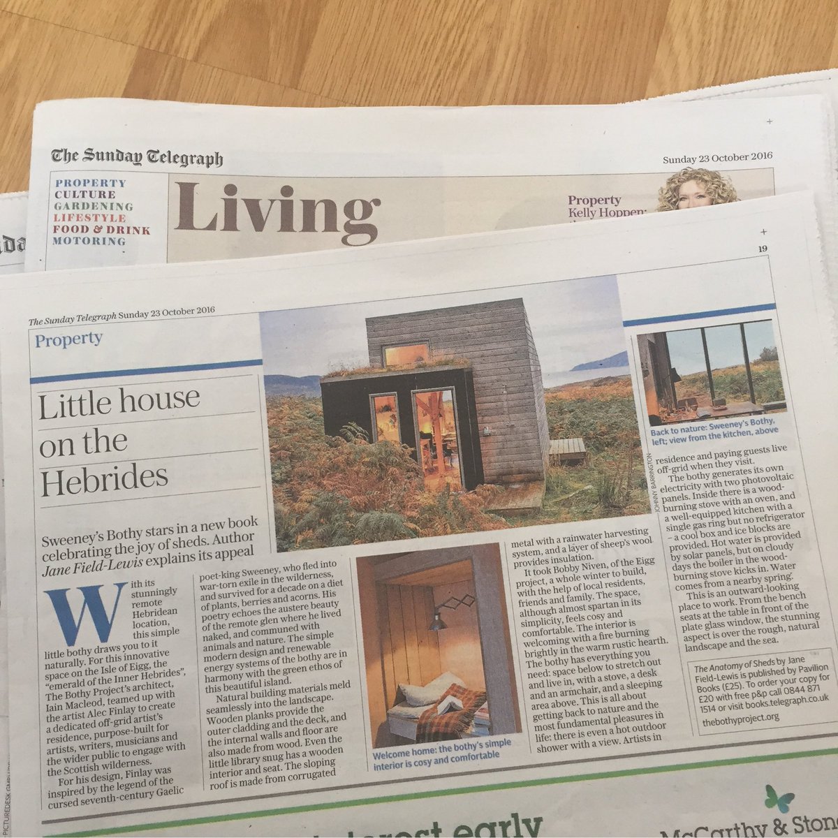 PavilionBooks's tweet photo. Celebrating the joy of sheds. @mycoolcaravan #AnatomyofSheds in today's @Telegraph Living #sheds #property #coolsheds #bothys https://t.co/wkvpE6IP5Q