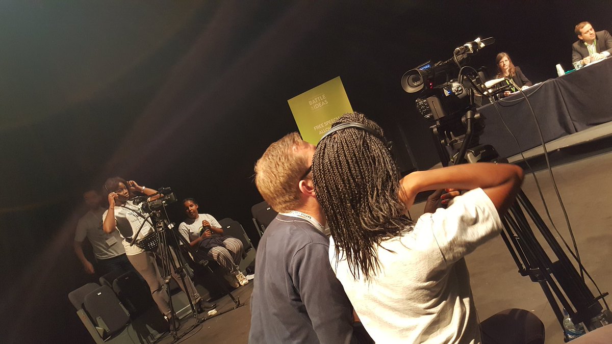 NinaIles's tweet photo. Hats of to the #Worldwrite @WORLDbytes team who are doing a magnificent job filming the sessions at #battleofideas this weekend. https://t.co/I0cZ2KDjFR