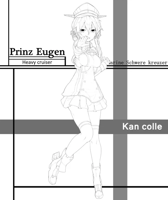 今日のワンドロお題(10月21日分)
「プリンツ・オイゲン」ちゃんですー。
#ワンドロお題 