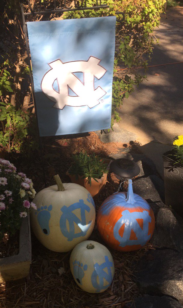 Love this time of year when UNC pumpkins are in season. :). Go Heels!!