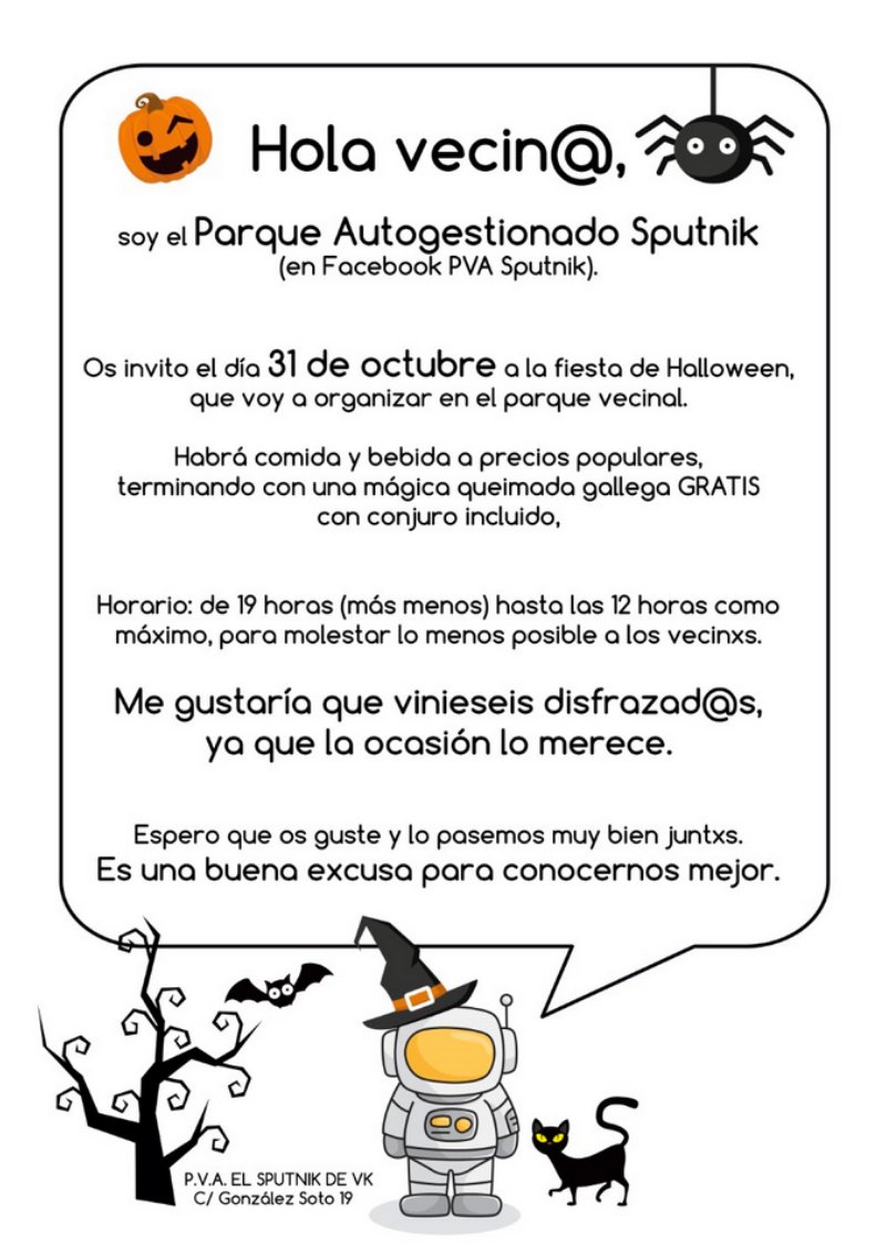 PVA_Sputnik's tweet photo. Preparando nuestra fiesta de halloween, estais todxs invitadxs https://t.co/UOwHT0YLBJ