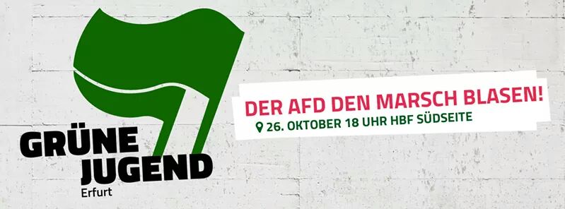 GJ_Erfurt's tweet photo. Am 26.10 geht's als buntes und antifaschistisches @plaetzef auf d Straße zum Gegenprotest -schließt euch uns an!#ef2610 #plaetzef #noAfD https://t.co/lK3k5A7BDD