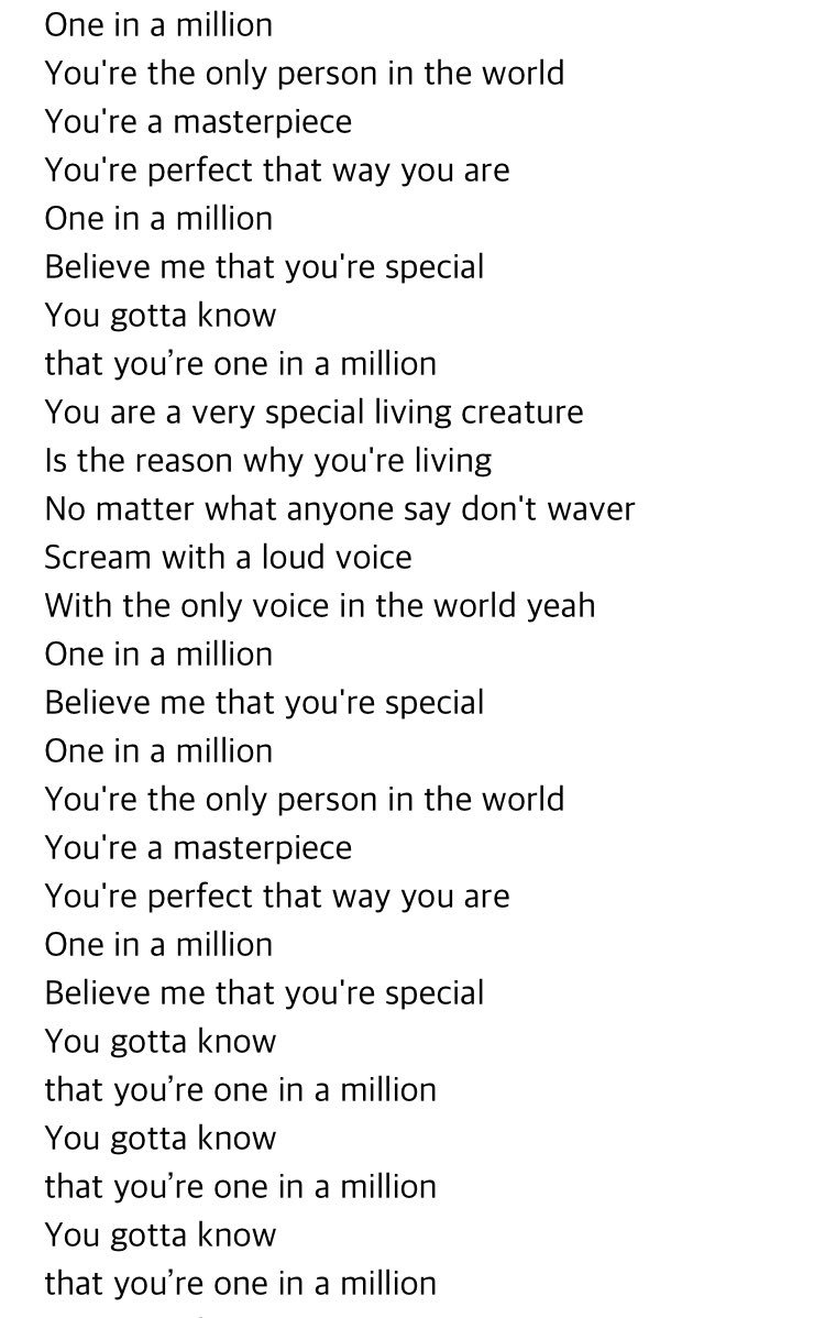 Twice - One In A Million Lyrics Translated : r/twice
