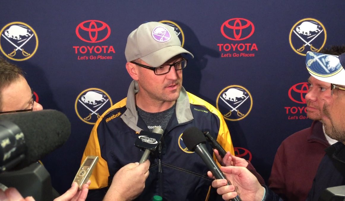 Coach Bylsma says a few guys are battling illness - hoping they'll return to health for Tuesday but will see. https://t.co/KLE9LRKWf0