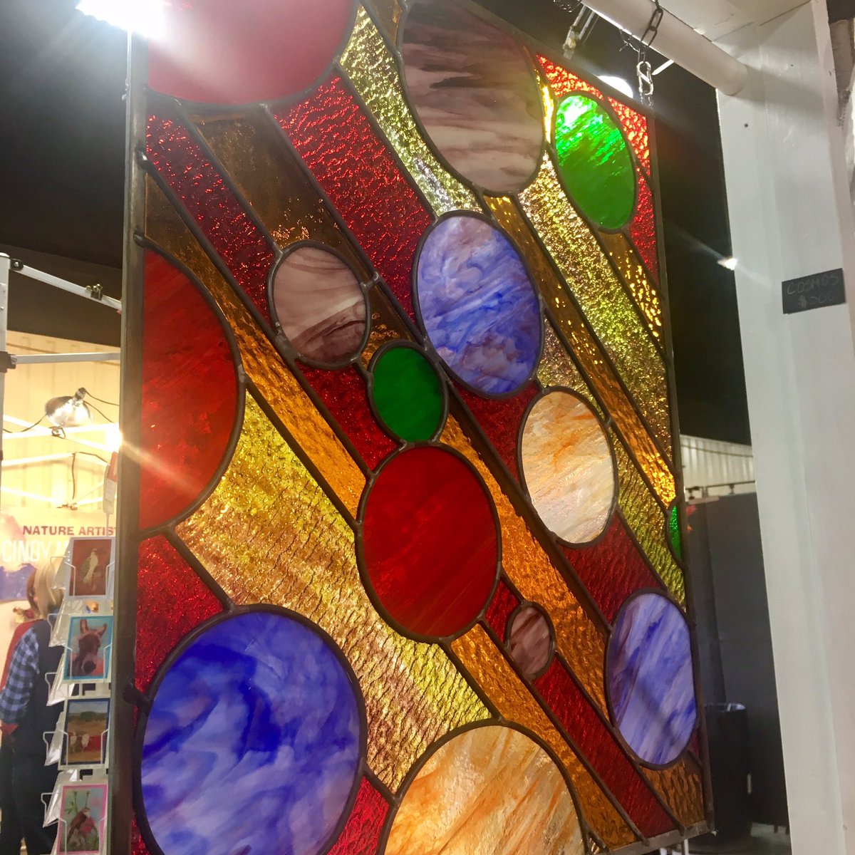 MPGlass78704's tweet photo. Stained glass - no filter! Dripping Springs Ranch Park till 6pm today! #art #stainedglass #mosaics #artshow #xmas https://t.co/Mp4kl6tmg3