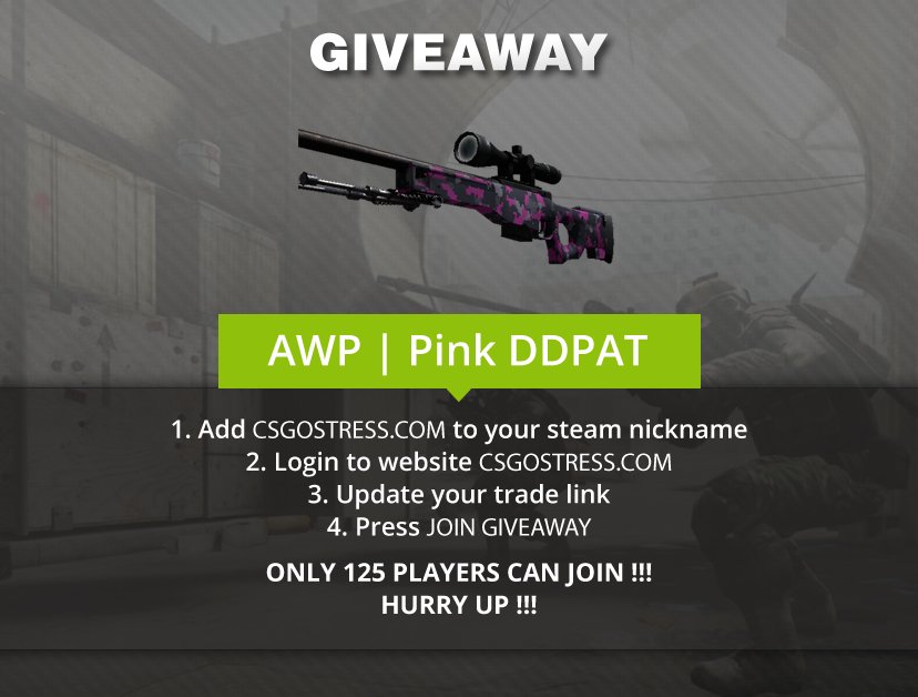CSGOSTRESScom's tweet image. New giveaway only 125 spots guys.
csgostress.com