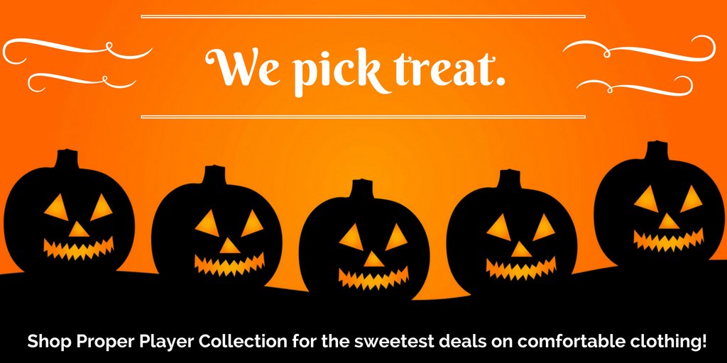ProperPlayerCo's tweet photo. Trick or treat? Join our mailing list for exclusive deals and 10% off your first order! https://t.co/uDbhA0X6W2 https://t.co/0UFzky8hhq