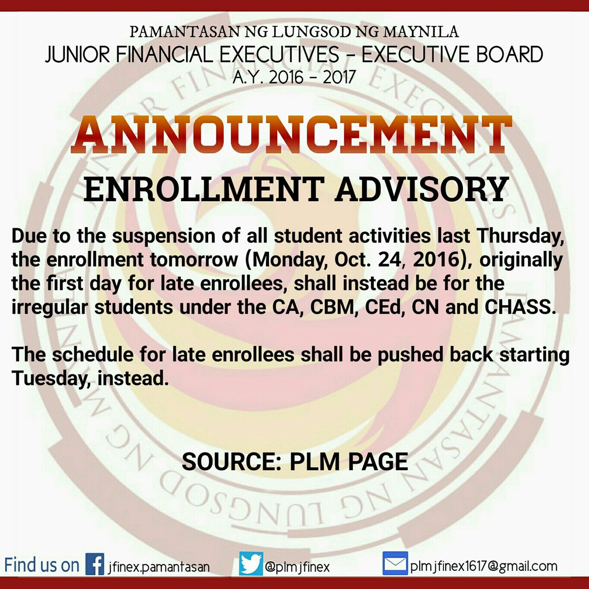 plmjfinex's tweet photo. Heads Up❗❗❗ https://t.co/B477x3lJxd