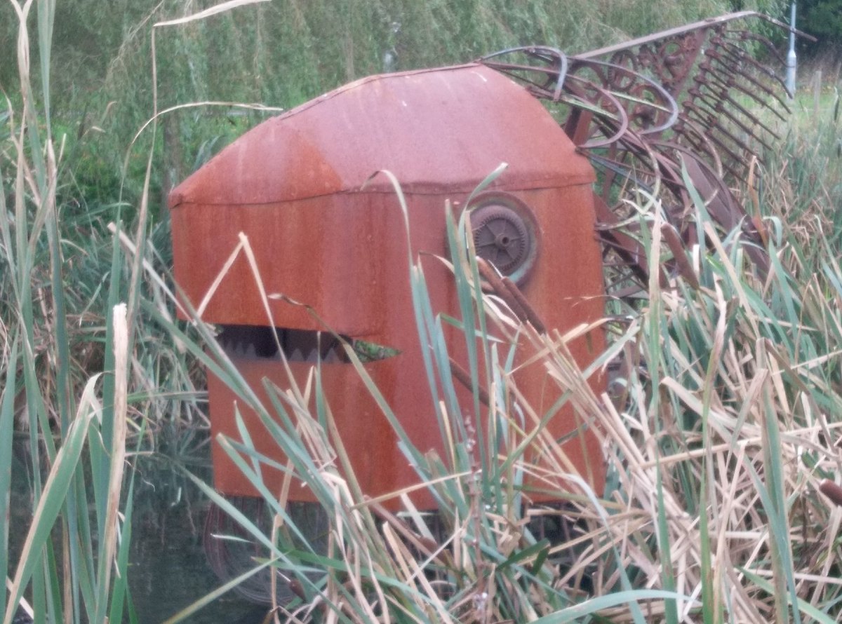 dldk_u3a's tweet image. A Fish out of Water sculpture by Jackie Ball in Kilbogget Park, Cabinteely