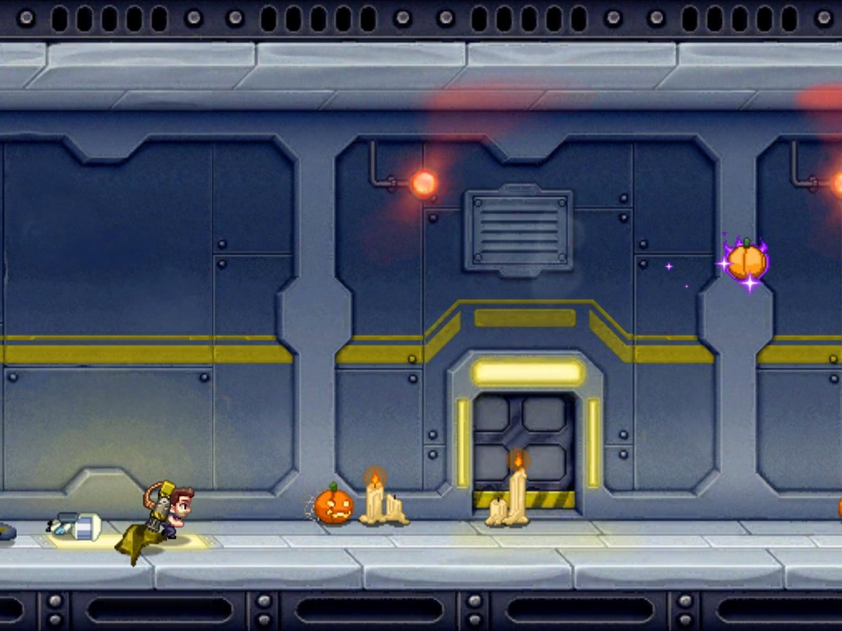 Wow! I unlocked the Jack'O'Lantern Jetpack for Halloween in #JetpackJoyride .