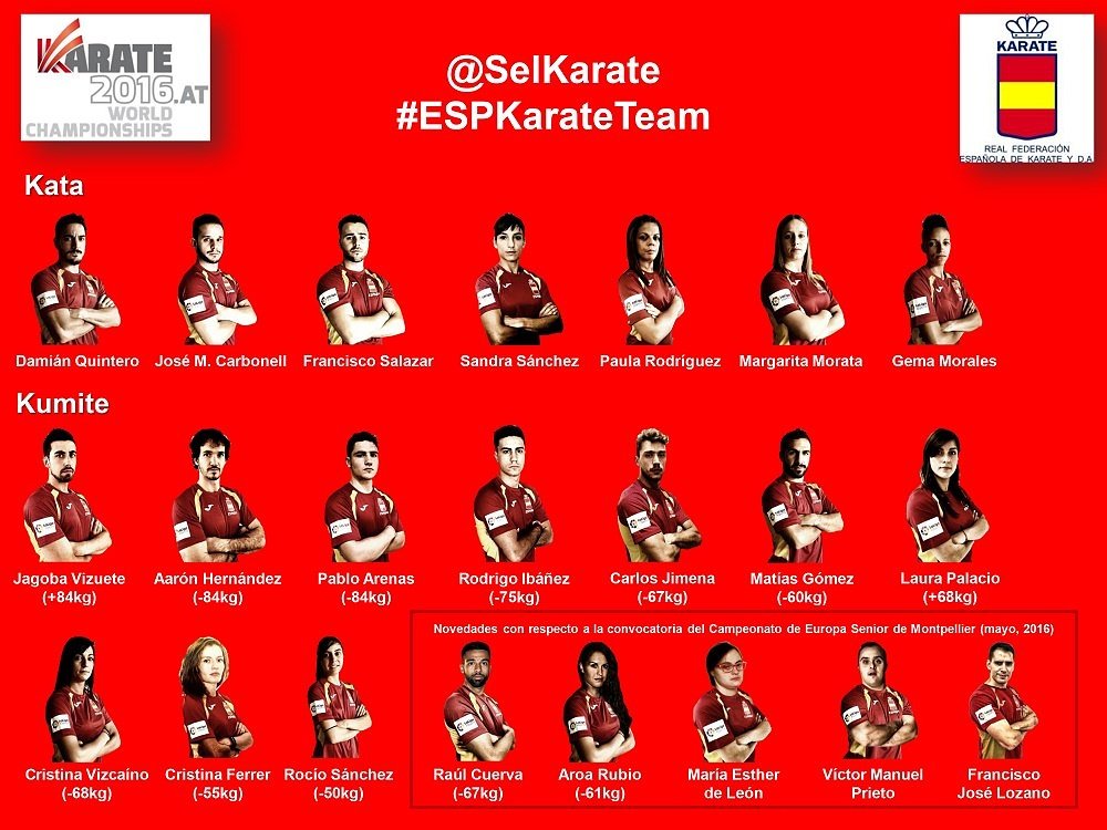 Toda la suerte del mundo para la <a href="/SelKarate/">Selección de Karate</a>, que mañana parte a Linz a luchar x las medallas 🏅 ¡El podium os espera! ¡A por todas, equipo! 💪