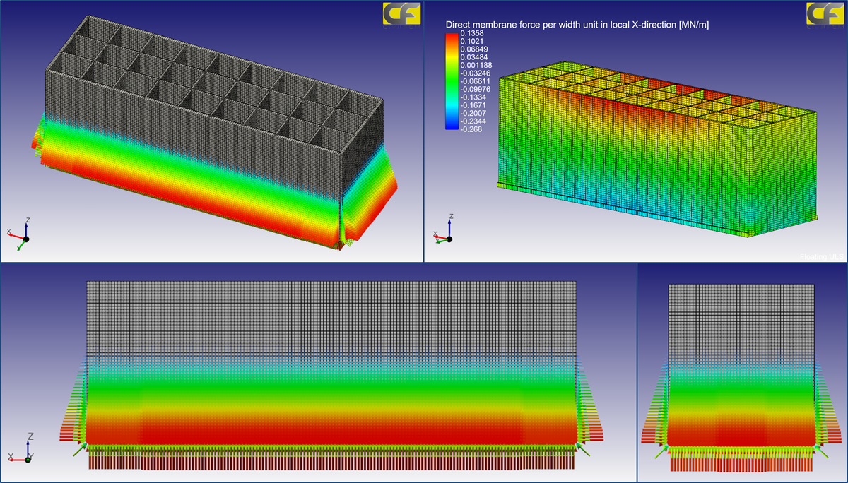civilfem's tweet photo. #Floating Caisson analysis using #CivilFEM2016
#HydrostaticLoads https://t.co/LVc72s8Ltg